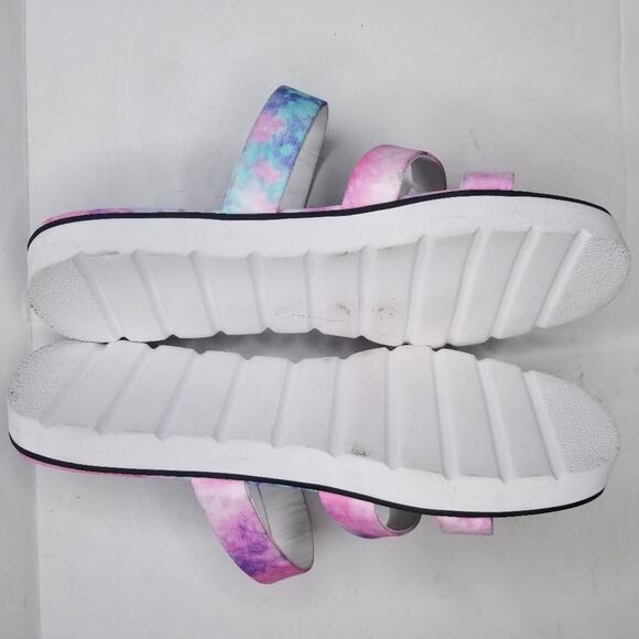 RAMPAGE Women's Ally Lug Sole Slide Sandals in Pastel Pink/White/Blue size 8.5 - Picture 6 of 8